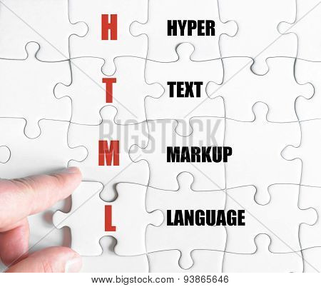 Last Puzzle Piece With Business Acronym Html