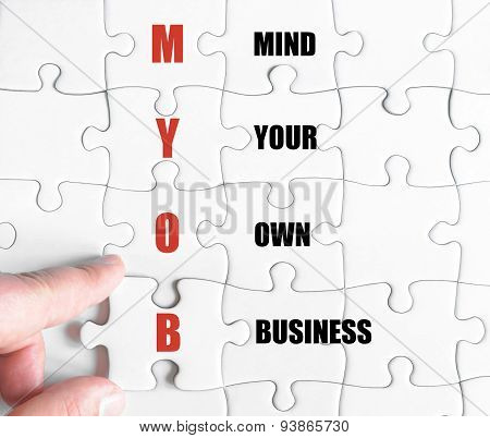 Last Puzzle Piece With Business Acronym Myob