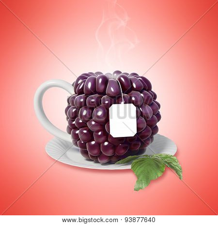 Blackberry tea cup