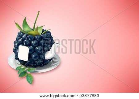 Blueberry tea cup