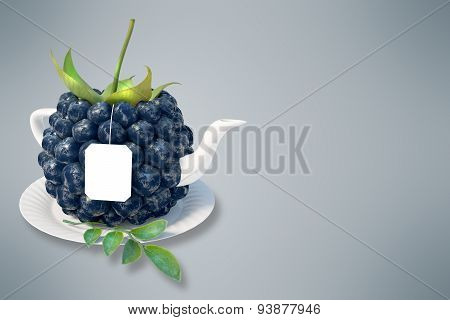 Blueberry tea cup