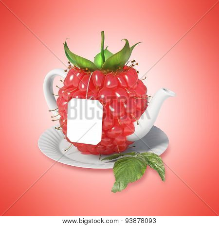 Raspberry tea cup