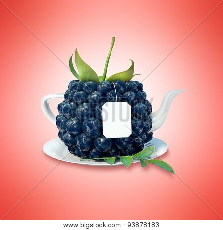 Blueberry tea cup