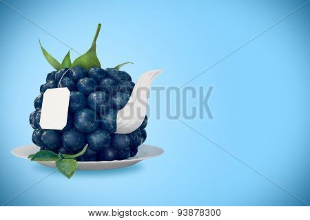 Blueberry tea cup