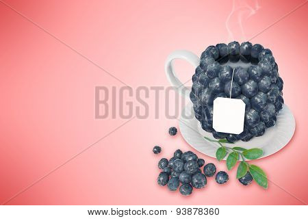 Blueberry tea cup