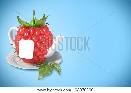 Raspberry tea cup