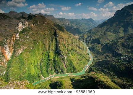 Amazing mountain landscape in Dong Van karst plateau global geological park, Hagiang, Vietnam