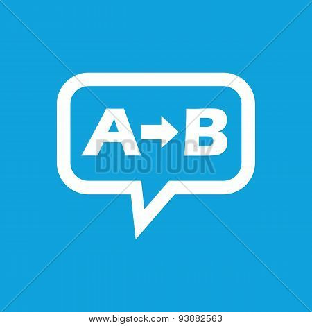 A to B message icon