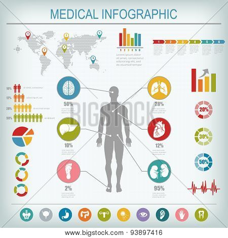 Medical Infographics Elements.
