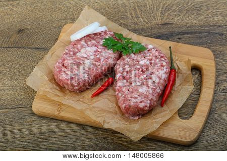 Raw Burget Cutlet