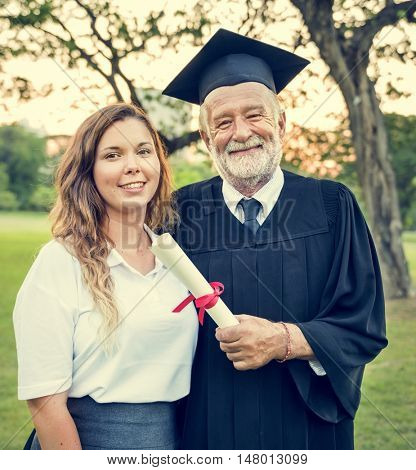 Graduation Celebration Success Certificate College Concept