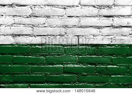 Flag Of San Andres De Tumaco, Colombia, Painted On Brick Wall