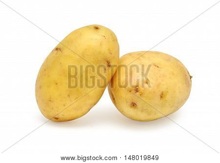 Pipe potatoes isolated on the white background