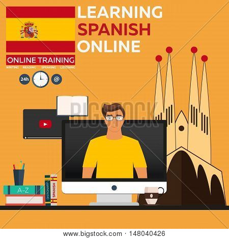 Learning Spanish Online. Online Training. Distance Education. Online Education. Language Courses, Fo