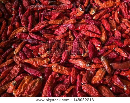 Dried chili for spice in cooking .
