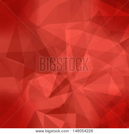 Red Light Polygonal Mosaic Background. Business Design Templates. Triangular Geometric Pattern
