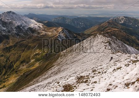 Beautiful autumn mountain landscape. The Tatra Mountains. Poland