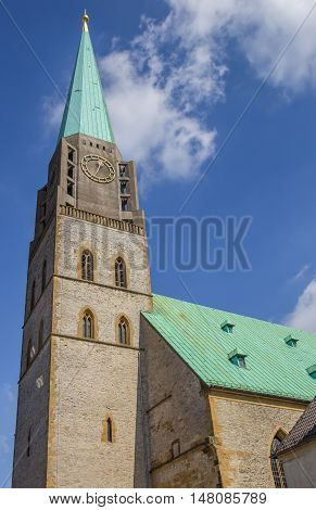 Tower Of The Nikolai Church In Bielefeld