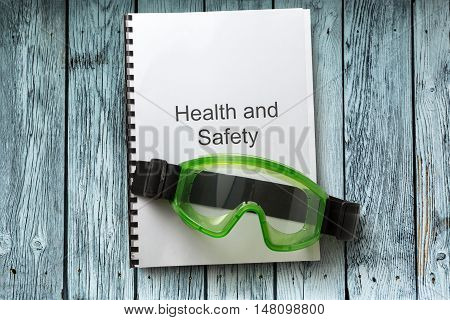 Health And Safety Register With Goggles