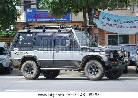 CHIANGMAI THAILAND -AUGUST 18 2016: Old Mitsubishi Pajero Suv Car. On road no.1001 8 km from Chiangmai city.