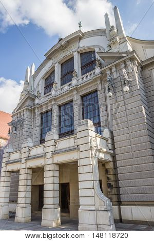 Historical City Theater In The Center Of Bielefeld