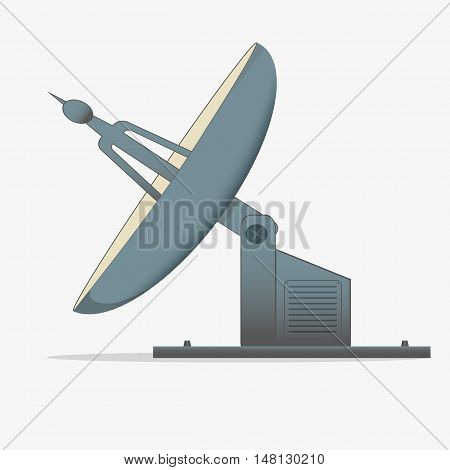 satellite dish. a radio telescope. icon isolated on white background