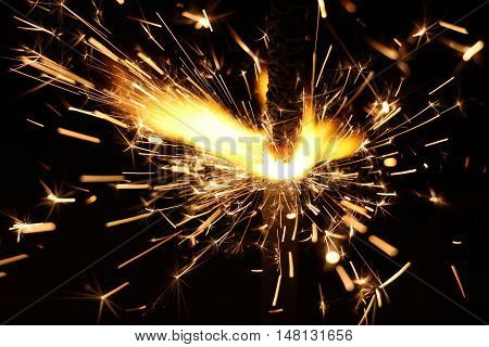 Bright and cheerful Christmas Sparkler with cool sparks