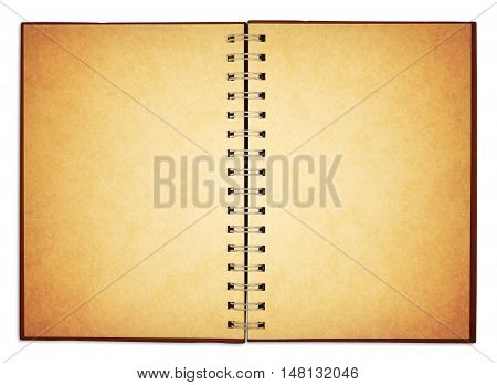 old blank notebook for take notes; included clipping path