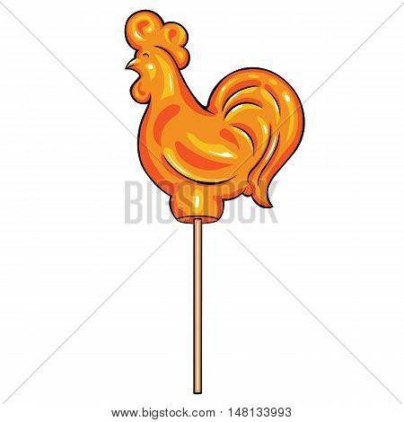 vector single cartoon candy on White Background