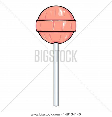 Vector Single Cartoon Pink Round Lolipop
