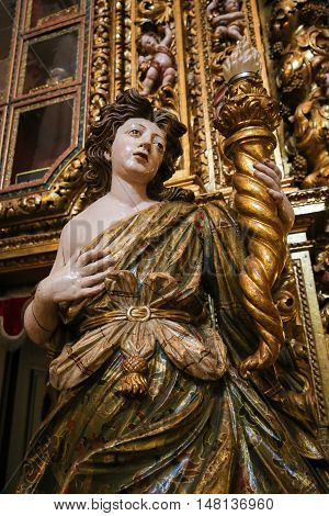 Altarpiece In The New Cathedral Of Coimbra