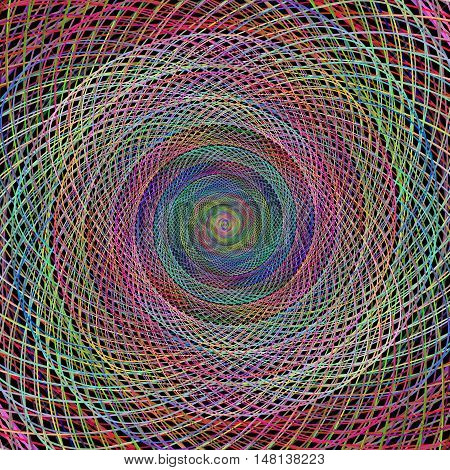Multicolored hypnotic spiral fractal art design background