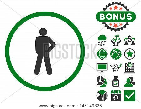 Audacity icon with bonus symbols. Vector illustration style is flat iconic bicolor symbols green and gray colors white background.
