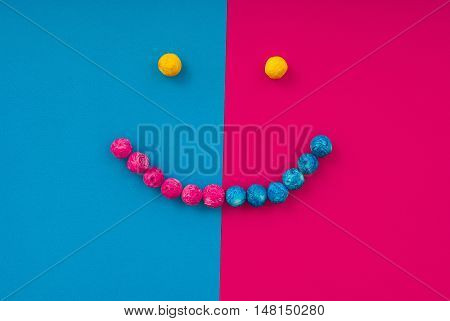Abstract Colorful Background. Modern Material Design. Two colors with decoraions