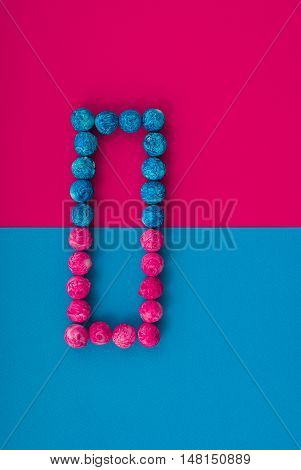 Abstract Colorful Background. Modern Material Design. Two colors with decoraions