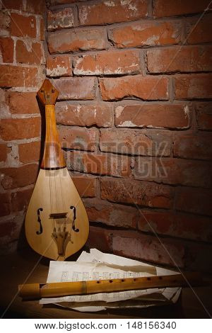 Renaissance Violin (rebec) And Alto Recorder