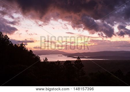 Arenal Lake At Sunset