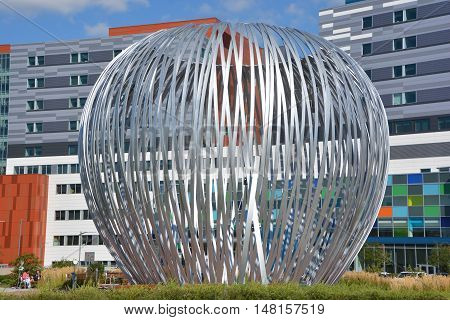 MONTREAL CANADA 09 14 2016: At (MUHC) The interlaced 