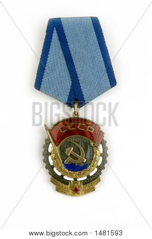 En arbetskraft röd fana