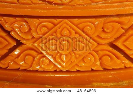 Carving Candle Closeup Detail Texture Background Art
