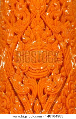 Carving Candle Closeup Detail Texture Background Art