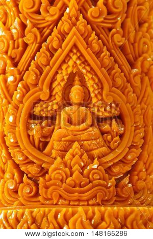 Carving Candle Closeup Detail Texture Background Art