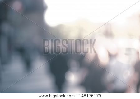 City commuters at sunset. Blurred background image for business, modile apps, and other uses.