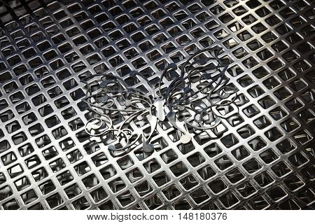 stainless chrome gray grille iron macro meshstainless chrome gray grille iron macro mesh
