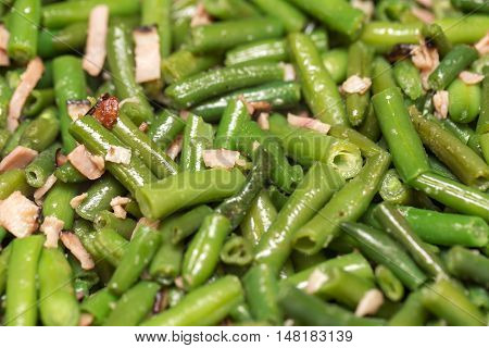 Roasting Fresh Green Beans With Bacon