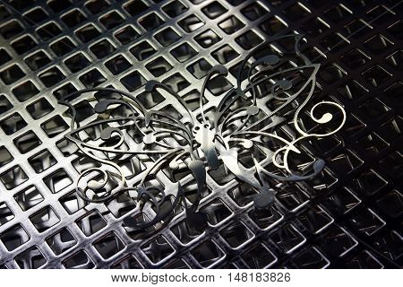stainless chrome gray grille iron macro meshstainless chrome gray grille iron macro mesh