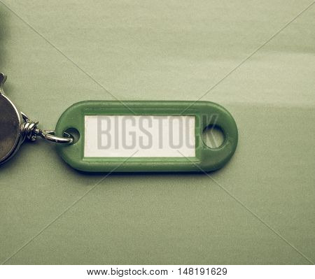 Vintage Looking Green Keyring