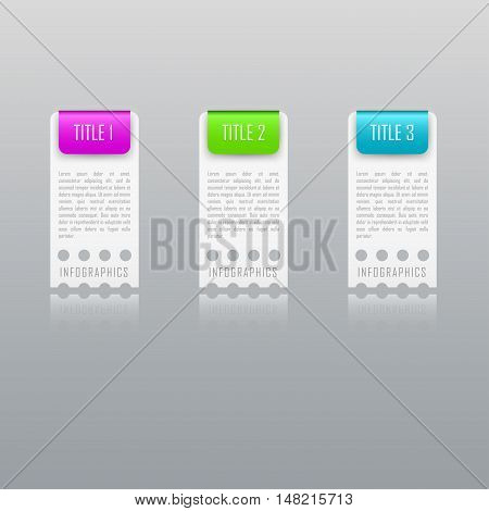 Infographic business concept with 3 options, parts, steps. Infographic design template and marketing icons