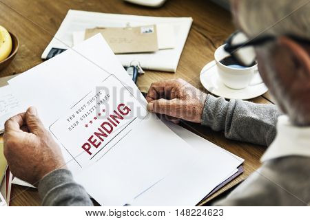 Pending Imported Purchase Business Concept