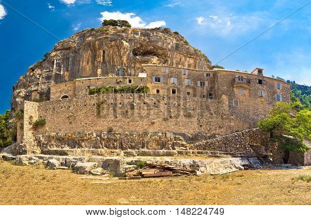 Pustinja Blaca hermitage in stone desert of Brac island Dalmatia Croatia